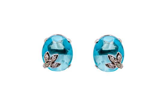 Leaf Charm (Aqua Blue)