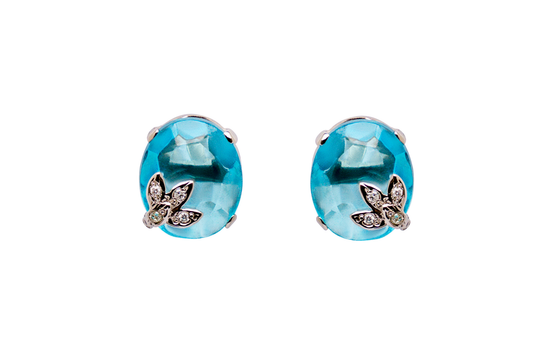 Leaf Charm (Aqua Blue)